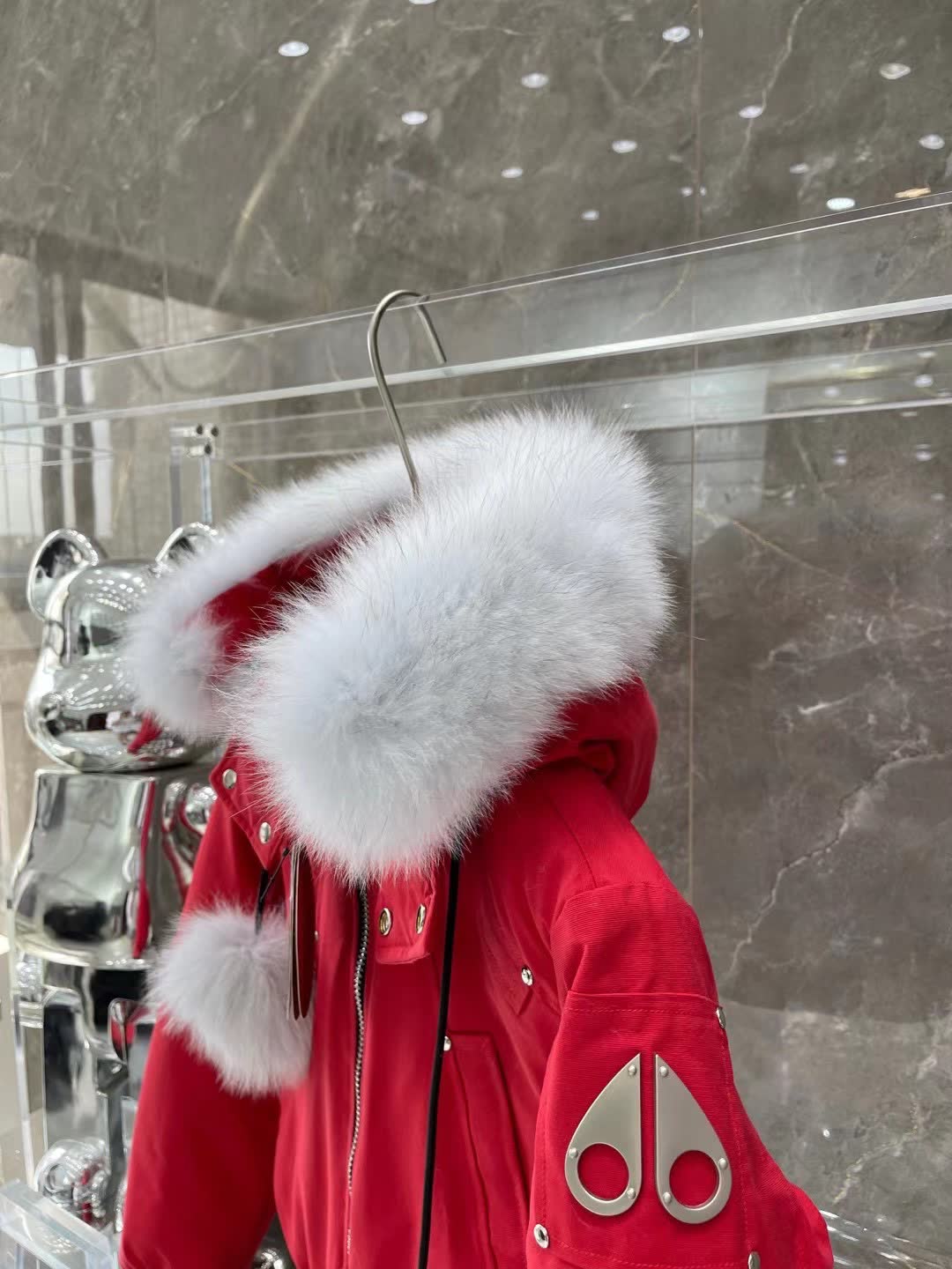 Moose Knuckles Fur Pom Bomber Jacket Moose Knuckles Fur Pom Bomber Jacket